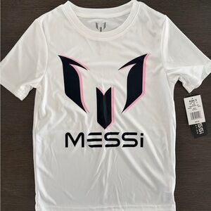 Youth White Messi Graphic T-Shirt